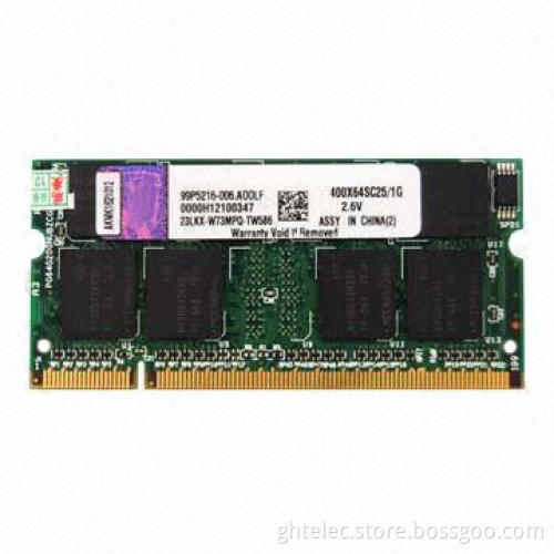 Laptop DDR 1GB 400MHz RAM, works with motherboards, ETT original chips,full compatible,tested